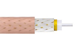 Low Loss Flexible PE-P195 Coax Cable Triple Shielded with Tan FEP Jacket