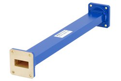 WR-112 Commercial Grade Straight Waveguide Section 12 Inch Length with UG-51/U Flange Operating from 7.05 GHz to 10 GHz