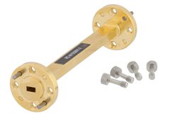 WR-15 Instrumentation Grade Straight Waveguide Section 3 Inch Length with UG-385/U Flange Operating from 50 GHz to 75 GHz