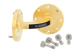 WR-22 Instrumentation Grade Waveguide H-Bend with UG-383/U Flange Operating from 33 GHz to 50 GHz