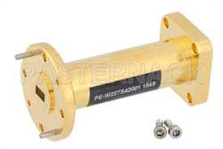WR-22到WR-42波导转换器，UG-383/U圆盖法兰 转UG-595/U方盖法兰，2英寸