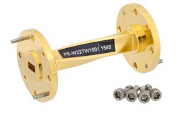 WR-22 90 Degree Waveguide Twist With a UG-383/U Flange Operating From 33 GHz to 50 GHz