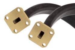 WR-28 Twistable Flexible Waveguide 12 Inch, UG-599/U Square Cover Flange Operating From 26.5 GHz to 40 GHz