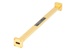 WR-42 Instrumentation Grade Straight Waveguide Section 9 Inch Length, UG-595/U Square Cover Flange from 18 GHz to 26.5 GHz