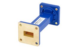 WR-62 Commercial Grade Straight Waveguide Section 3 Inch Length with UG-419/U Flange Operating from 12.4 GHz to 18 GHz