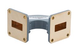 WR-90 Commercial Grade Waveguide H-Bend with UG-39/U Flange Operating from 8.2 GHz to 12.4 GHz