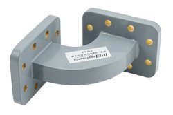 WR-90 Waveguide H-Bend with CPR-90G Flange Operating from 8.2 GHz to 12.4 GHz