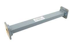 WR-90 Commercial Grade Straight Waveguide Section 9 Inch Length, UG-39/U Square Cover Flange from 8.2 GHz to 12.4 GHz