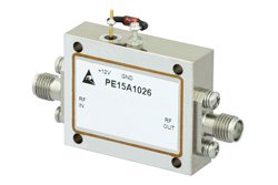 2.2 dB NF, 13 dBm Psat, 8 GHz to 12 GHz, Low Noise Amplifier, 28 dB Gain, SMA