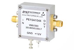 1.7 dB NF Low Noise Amplifier, Operating from 10 MHz to 550 MHz with 29.7 dB Gain, 19 dBm P1dB and SMA