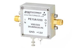 3.2 dB NF Low Noise Amplifier, Operating from 0.01 MHz to 2 GHz with 28 dB Gain, 13 dBm P1dB and SMA