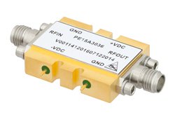 600 mW P1dB, 10 MHz to 15 GHz, Medium Power Broadband Amplifier, 12 dB Gain, 4.5 dB NF, SMA