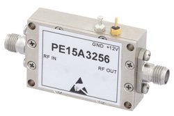 18 dBm Psat, 100 MHz to 18 GHz, Low Noise Broadband Amplifier, 28 dB Gain, 28 dBm IP3, SMA