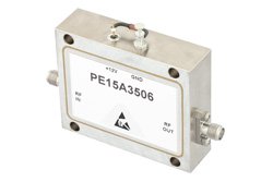 47 dB Gain, 2 Watt P1dB, 6 GHz to 12 GHz, Broadband High Gain Amplifier, 42 dBm IP3, 6 dB NF, SMA