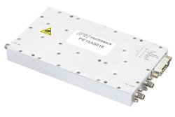 高功率高增益放大器，增益 50 dB，P1dB 20瓦，2.3 GHz至2.7 GHz， IP3 53 dBm，SMA
