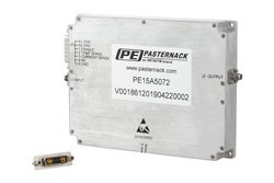 高功率氮化镓（GaN）放大器，增益46 dB，饱和功率40瓦，8 GHz~12 GHz，SMA，AB类