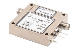 40 dB可变增益放大器，P1dB 15 dBm，2 GHz~8 GHz，增益控制 20 dB，噪声系数3.5 dB，SMA