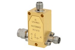 50 kHz to 50 GHz 2.4mm Bias Tee Rated to 150 mA and 25 Volts DC