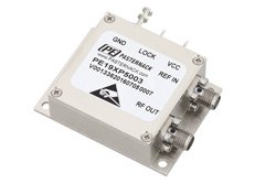 100 MHz Phase Locked Crystal Oscillator, 10 MHz External Ref., Phase Noise -150 dBc/Hz, SMA