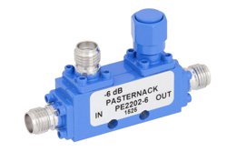 Directional 6 dB SMA Coupler From 2 GHz to 4 GHz Rated to 50 Watts