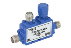 Directional 30 dB SMA Coupler From 2.6 GHz to 5.2 GHz Rated to 50 Watts