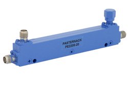 Directional 20 dB SMA Coupler From 500 MHz to 2 GHz Rated to 50 Watts