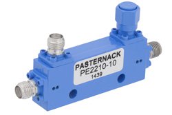 Directional 10 dB SMA Coupler From 2 GHz to 8 GHz Rated to 50 Watts