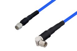 SMA Male to SMA Male Right Angle Precision Cable 60 Inch Length Using 160 Series Coax, RoHS