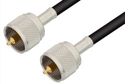 UHF Male to UHF Male Cable 48 Inch Length Using RG58 Coax, RoHS