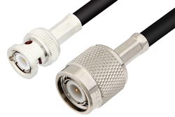 TNC Male to BNC Male Cable 36 Inch Length Using 75 Ohm RG59 Coax