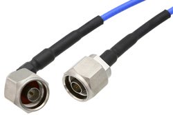 N Male to N Male Right Angle Precision Cable 60 Inch Length Using 160 Series Coax, RoHS