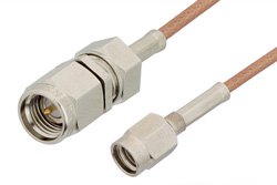 SMA Male to SSMA Male Cable 72 Inch Length Using RG178 Coax, RoHS