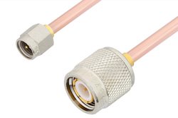 SMA Male to TNC Male Cable 24 Inch Length Using RG402 Coax, RoHS