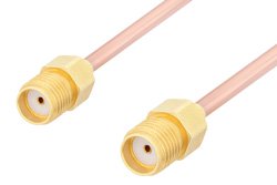 SMA Female to SMA Female Cable 12 Inch Length Using RG405 Coax
