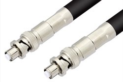 SHV Plug to SHV Plug Cable 12 Inch Length Using RG214 Coax