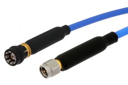 SMA Male to QD SMA Male Precision Cable 24 Inch Length Using PE-P141 Coax , LF Solder