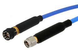 SMA Male to QD SMA Male Precision Cable 48 Inch Length Using PE-P141 Coax , LF Solder