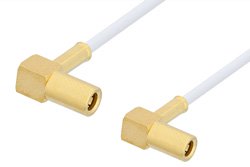 SSMB Plug Right Angle to SSMB Plug Right Angle Cable 24 Inch Length Using RG196 Coax