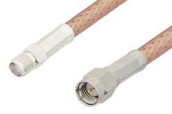 SMA Male to SMA Female Cable 12 Inch Length Using PE-P195 Coax