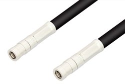 SMB Plug to SMB Plug Cable 12 Inch Length Using RG223 Coax, RoHS