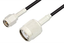 SMA Male to TNC Male Cable 36 Inch Length Using RG174 Coax, RoHS