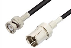 GR874 Sexless to BNC Male Cable 12 Inch Length Using RG223 Coax, RoHS