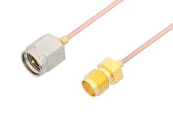 SMA Male to SMA Female Cable 18 Inch Length Using PE-047SR Coax