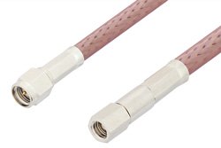 SMA Male to SMC Plug Cable 6 Inch Length Using RG142 Coax