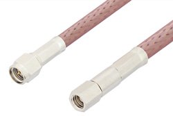 SMA Male to SMC Plug Cable Using RG142 Coax, RoHS