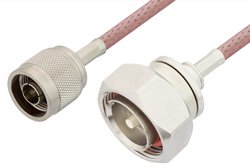 N Male to 7/16 DIN Male Cable 72 Inch Length Using RG142 Coax