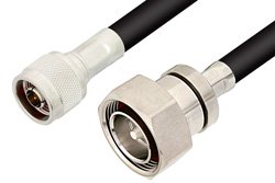 N Male to 7/16 DIN Male Cable 48 Inch Length Using RG214 Coax, RoHS