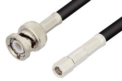 SMC Plug to BNC Male Cable 36 Inch Length Using RG223 Coax