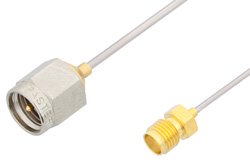 SMA Male to SMA Female Cable 18 Inch Length Using PE-SR047AL Coax