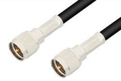 Mini UHF Male to Mini UHF Male Cable 108 Inch Length Using RG58 Coax